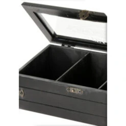 Excellent Houseware Theedoos Hout Met 3 Vakken -Huis Keuken 101 1395 4 1