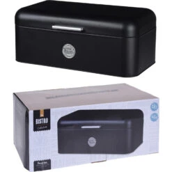 Excellent Houseware Broodtrommel Metaal Zwart42 X 22 X 16 Cm 5 Excellent Houseware Broodtrommel Metaal Zwart42 X 22 X 16 Cm -Huis Keuken 101 1970 3 1