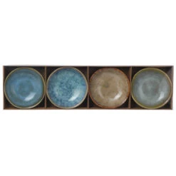 Excellent Houseware Snackschaaltjes Rustiek 4 Stuks 3 Assorti -Huis Keuken 101 2485 3 1