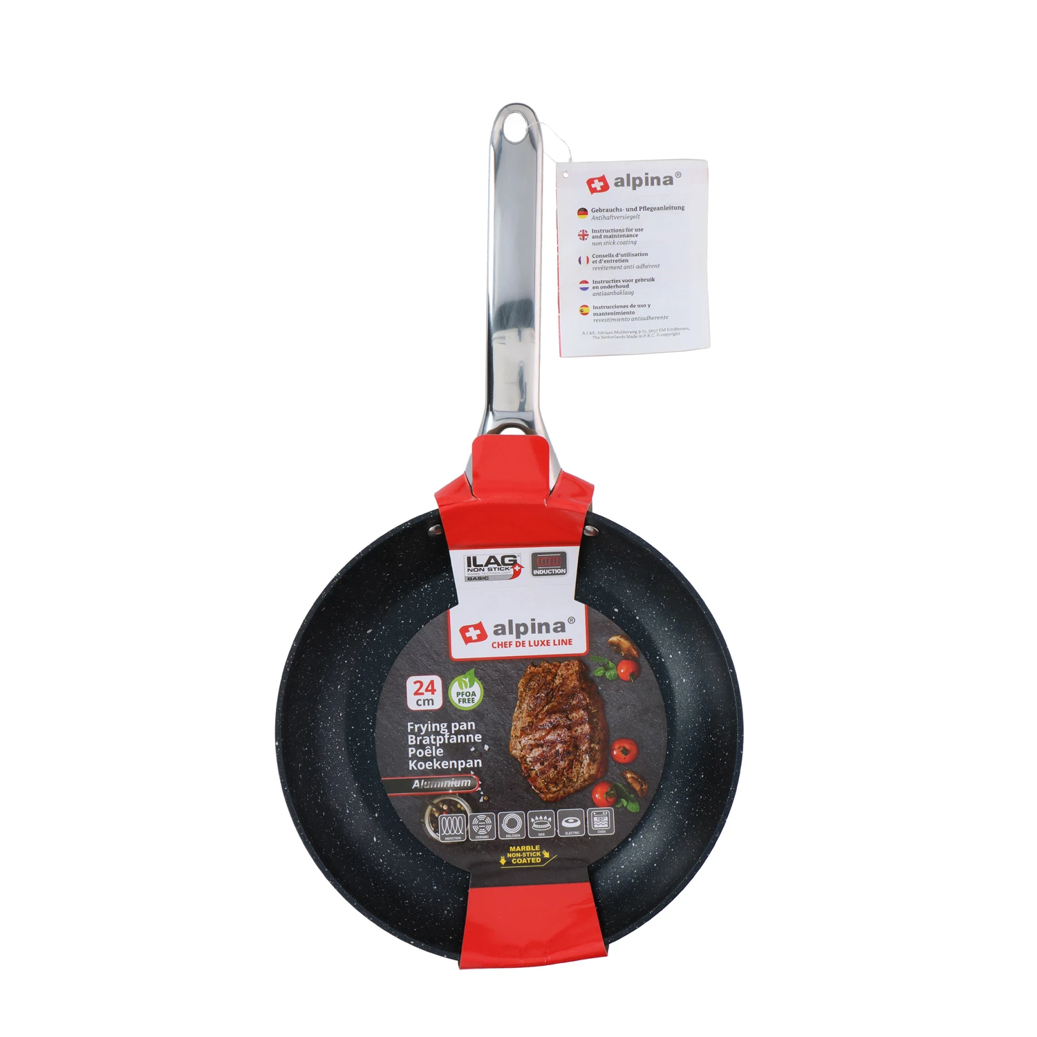 Alpina Koekenpan Antiaanbak 24 Cm Alle Warmtebronnen 1 Alpina Koekenpan Antiaanbak 24 Cm Alle Warmtebronnen