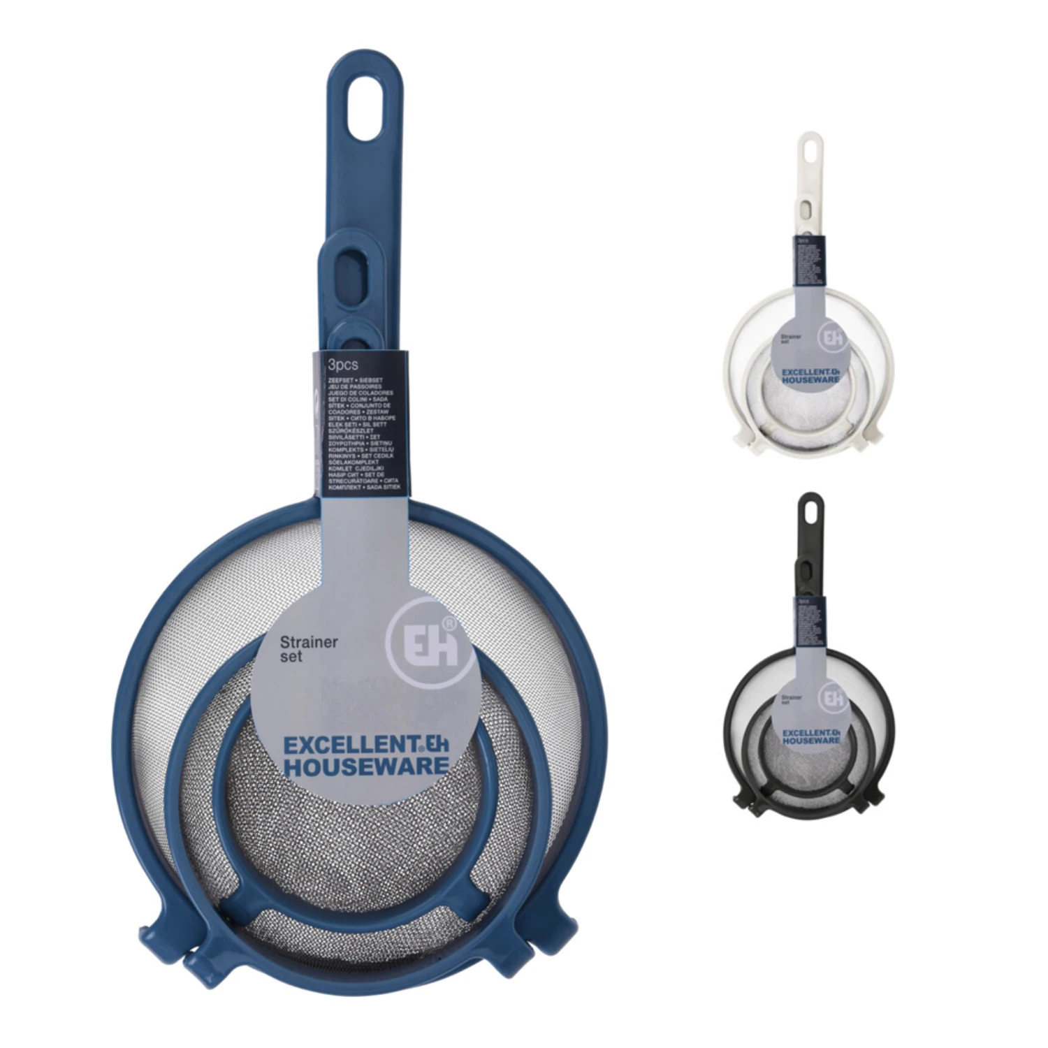 Excellent Houseware Zeefset Kunststof 3-delig 1 Excellent Houseware Zeefset Kunststof 3-delig