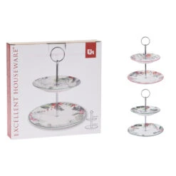 Excellent Houseware Etagere 2-laags Porselein 2 Assorti 6 Excellent Houseware Etagere 2-laags Porselein 2 Assorti -Huis Keuken 101 6244 1 1