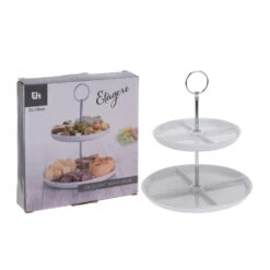 Excellent Houseware Etagere 2-laags Porselein 5 Excellent Houseware Etagere 2-laags Porselein -Huis Keuken 101 6978 3 1