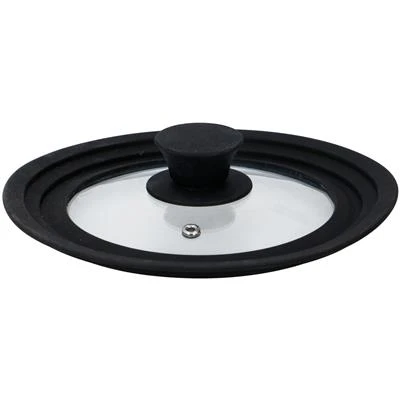 Alpina Deksel 20 Cm; Glas Met Siliconen Rand 2 Alpina Deksel 20 Cm; Glas Met Siliconen Rand - Afbeelding 2