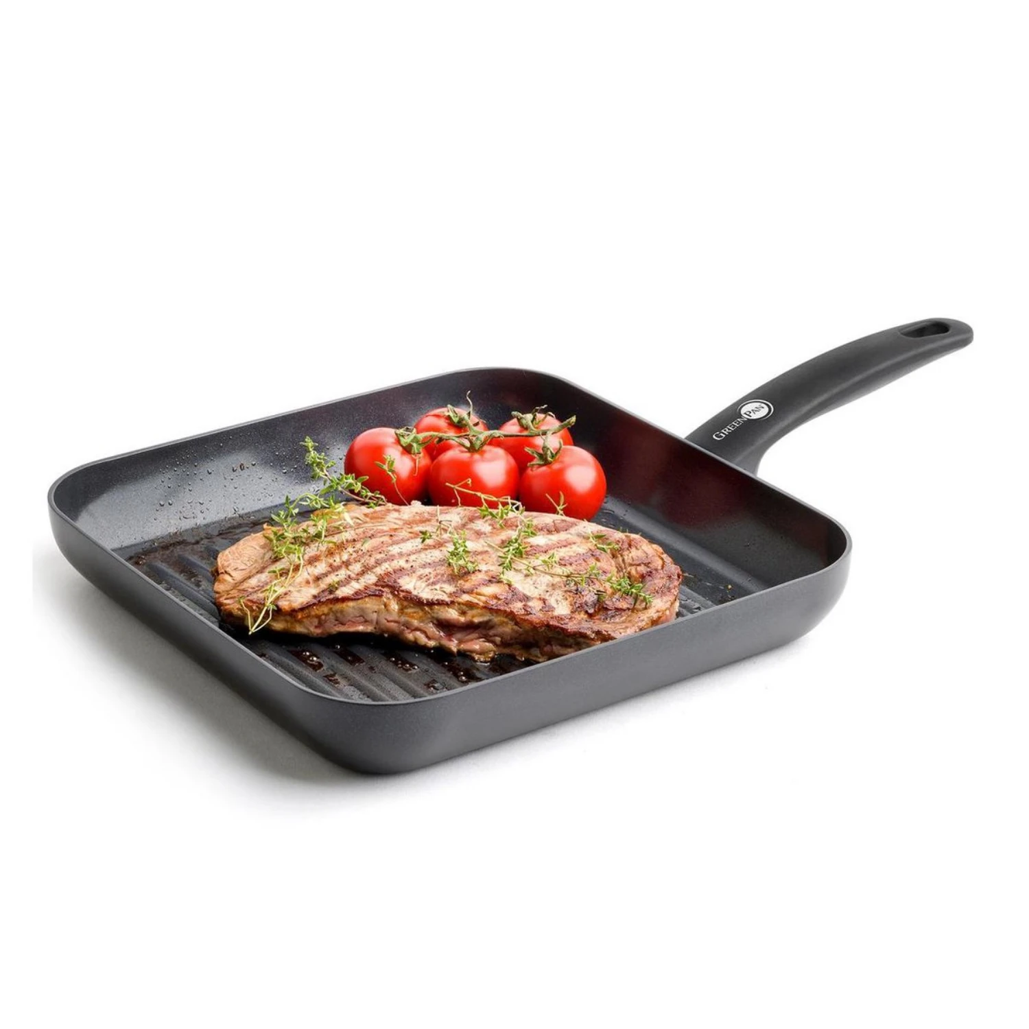 GreenPan Cambridge Black Grillpan Ø28 Cm (voor Alle Warmtebronnen) 2 GreenPan Cambridge Black Grillpan Ø28 Cm (voor Alle Warmtebronnen) - Afbeelding 2