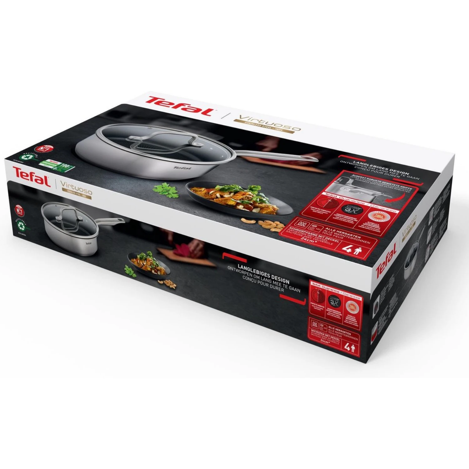 Tefal Virtuoso Hapjespan Met Deksel Ø24 Cm (voor Alle Warmtebronnen) 5 Tefal Virtuoso Hapjespan Met Deksel Ø24 Cm (voor Alle Warmtebronnen) - Afbeelding 5
