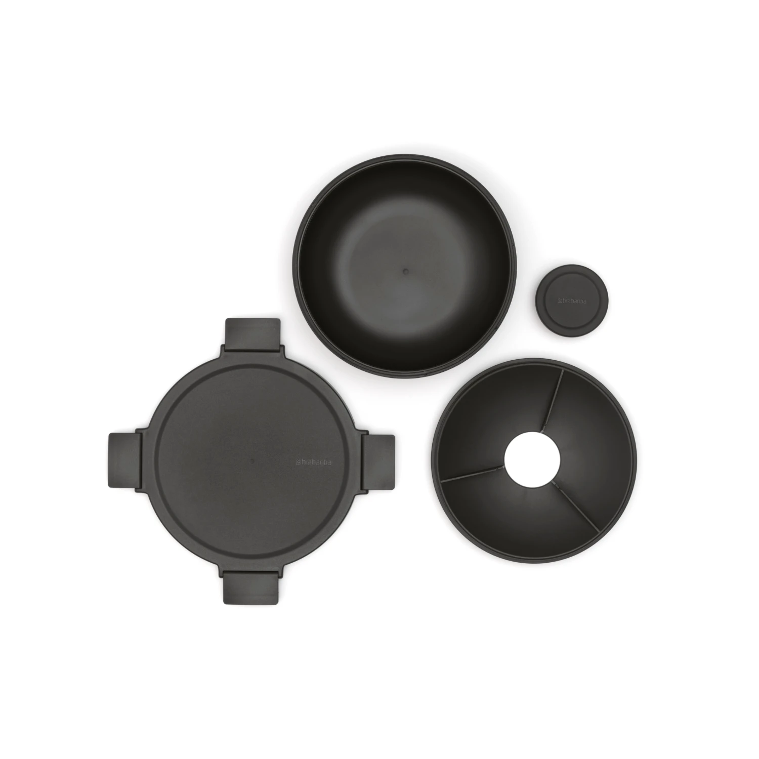 Brabantia Make En Take Salade Lunchkom 1,3 Liter Donkergrijs 2 Brabantia Make En Take Salade Lunchkom 1,3 Liter Donkergrijs - Afbeelding 2